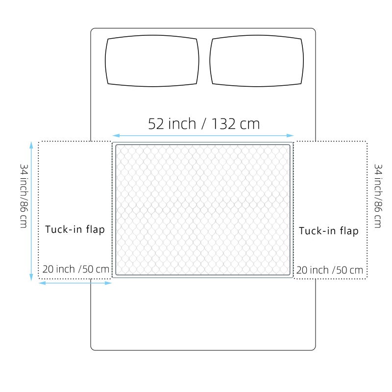 MBJERRY Washable Incontinence Bed Protector Pads - Reusable Waterproof Mattress Protector Pads with Tuckable Sides for Adult, Child, or Pet(Available on Both Sides with Tucks) (34 x 52 Inches) - Image 4
